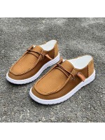 Women s Non Slip Round Toe Canvas Comfortable Lightweight Flat Shoes