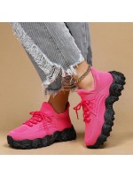 Women s Simple Plain Lace Up Low Top Sock Sneakers Summer 2024 Casual Comfortable Breathable Lightweight Sports Running Shoes