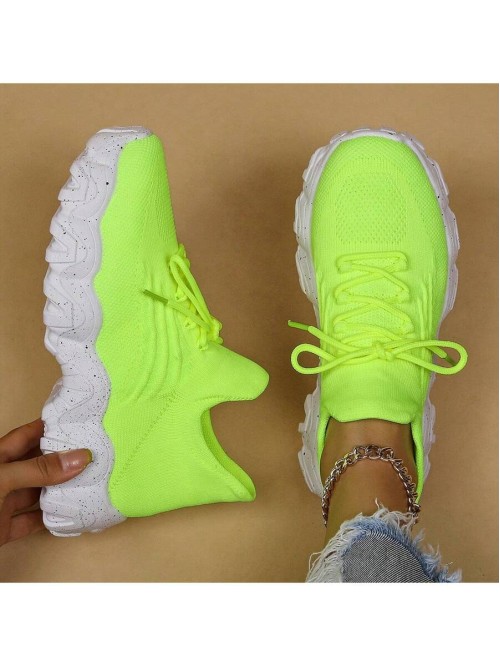 Women s Simple Plain Lace Up Low Top Sock Sneakers Summer 2024 Casual Comfortable Breathable Lightweight Sports Running Shoes