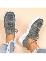 Women s Simple Plain Lace Up Low Top Sock Sneakers Summer 2024 Casual Comfortable Breathable Lightweight Sports Running Shoes