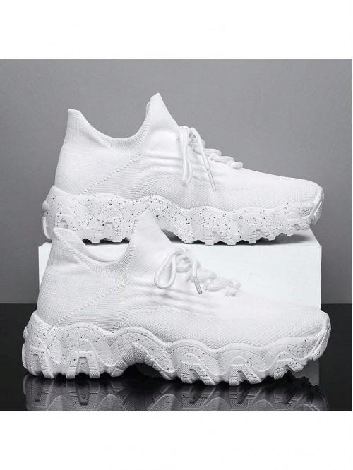 Women s Simple Plain Lace Up Low Top Sock Sneakers Summer 2024 Casual Comfortable Breathable Lightweight Sports Running Shoes