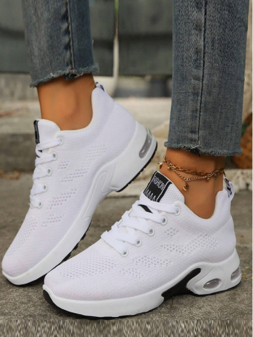 Women s Breathable Flying Woven Sports Shoes Outdoor Shoes Lightweight Air Cushion Running Shoes