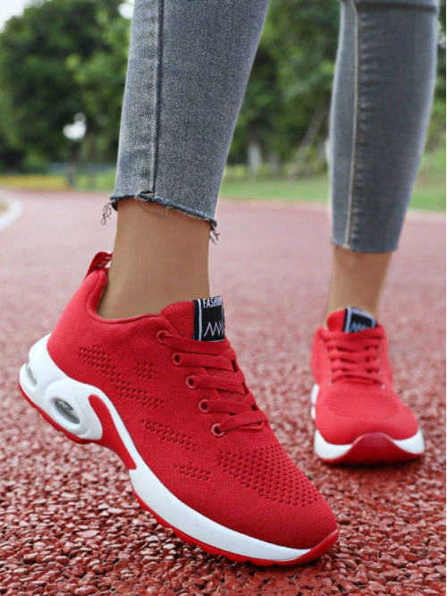 Women s Breathable Flying Woven Sports Shoes Outdoor Shoes Lightweight Air Cushion Running Shoes