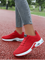 Women s Breathable Flying Woven Sports Shoes Outdoor Shoes Lightweight Air Cushion Running Shoes